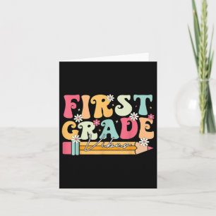 Tarjeta Primer Grado Vibes De Vuelta A La Escuela Feliz Pr