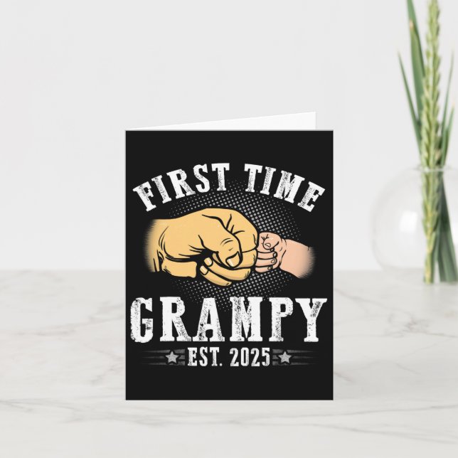 Tarjeta Primer Grampy Est 2025 Día del Padre Pronto Será (Anverso)