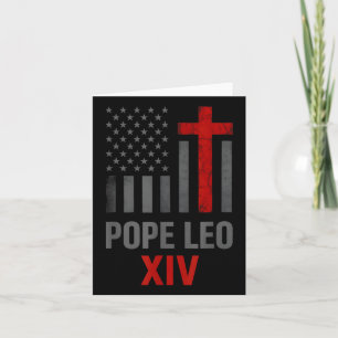 Tarjeta Primer Papa norteamericano Leo Xiv Hombres Religio