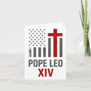 Tarjeta Primer Papa norteamericano Leo Xiv Hombres Religio
