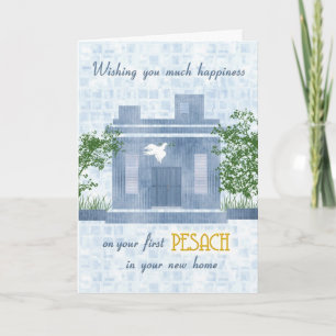 Tarjeta Primer Passover feliz en nuevo hogar