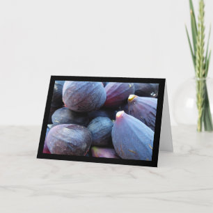 Tarjeta Primer plano de fruta de higo púrpura