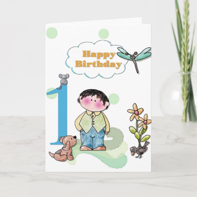 Tarjeta Primer saludo de cumpleaños (Anverso)