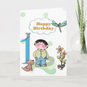 Tarjeta Primer saludo de cumpleaños