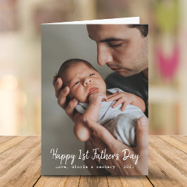 Tarjeta Primer saludo fotográfico del Día del Padre