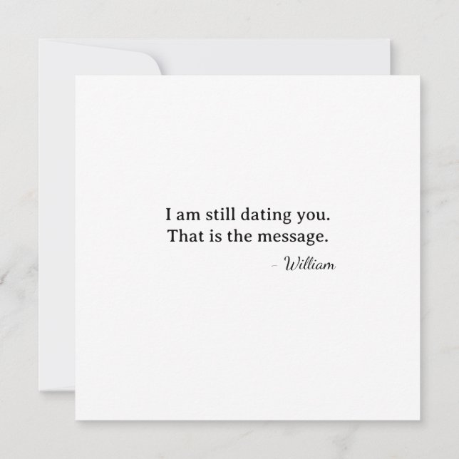Tarjeta Primer San Valentín aún saliendo contigo (Reverso)
