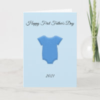 Primer traje de cuerpo onsie azul del Día del Padr