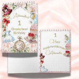 Tarjeta Primera Alicia de Cumpleaños en la Edad Infantil d