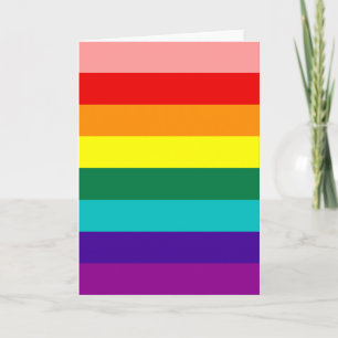 Tarjeta Primera bandera del orgullo gay arcoiris