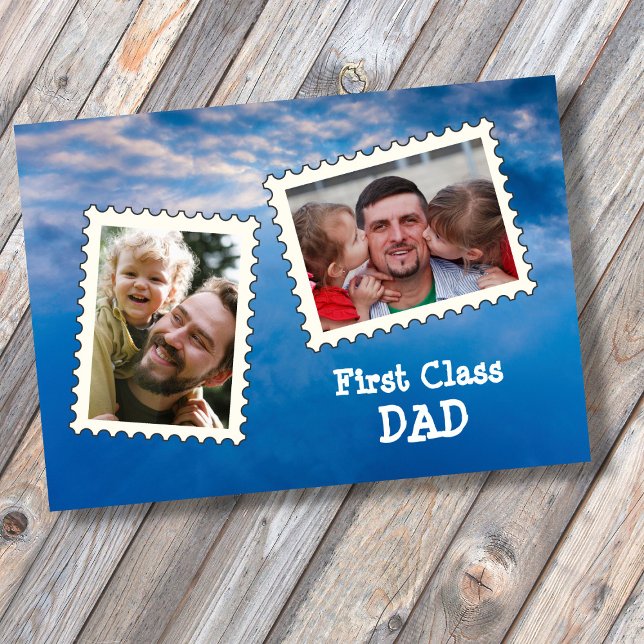 Tarjeta Primera clase DAD Mejor papá jamás 2 foto personal (Subido por el creador)