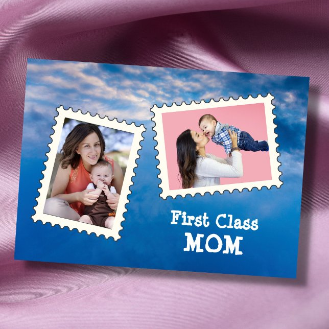 Tarjeta Primera Clase MOM Mejor Mamá del Mundo 2 foto pers (Subido por el creador)