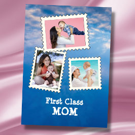 Tarjeta Primera Clase MOM Mejor Mamá del Mundo 3 foto pers