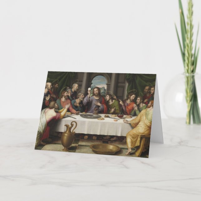 Tarjeta Primera Comunión La Última Cena (Anverso)
