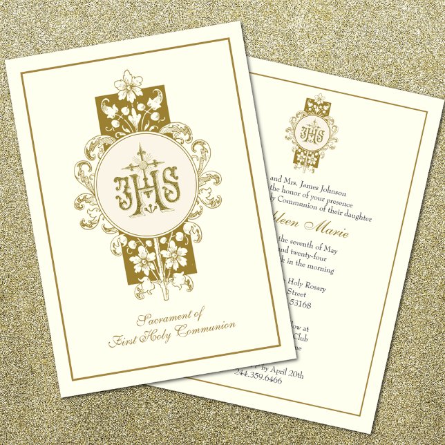 Tarjeta Primera Comunión Sagrada Jesús Eucaristía (Subido por el creador)