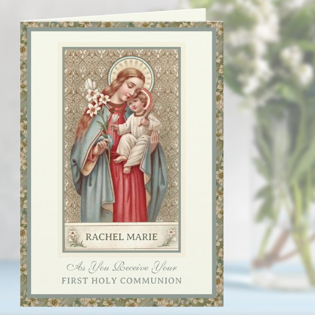 Tarjeta Primera Comunión Santa María Jesús Oración (Subido por el creador)