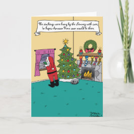 Tarjeta primera del chiste del navidad del