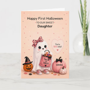Tarjeta Primera Halloween de la hija Nombre personalizado