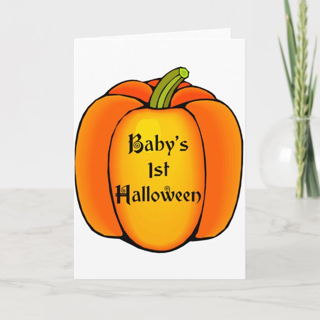 Tarjeta Primera Halloween del Bebé (Anverso)