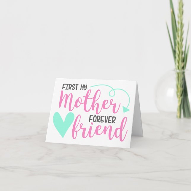 Tarjeta Primera Madre, Forever Friend PERSONALIZÓ el salud (Anverso)