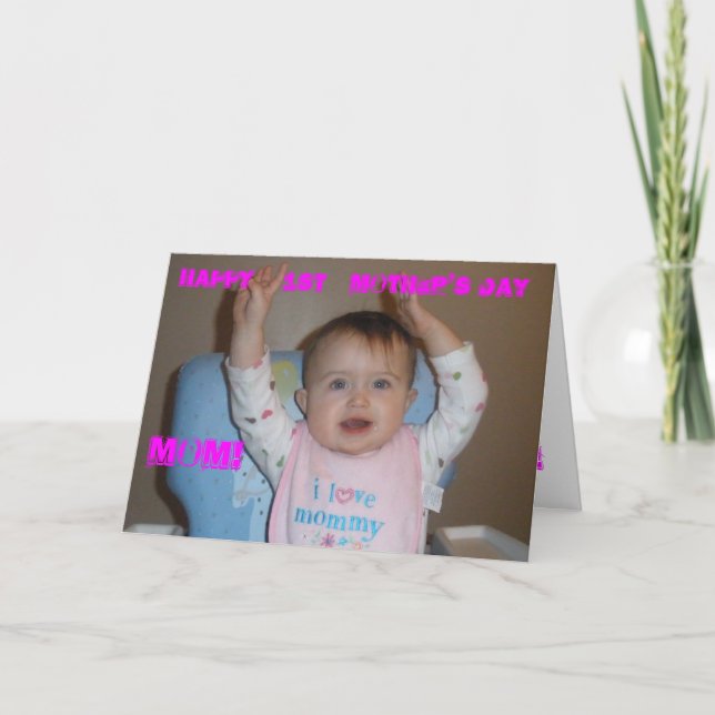 Tarjeta ¡Primera MAMÁ feliz del Día de la Madre! (Anverso)
