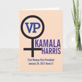 Tarjeta Primera mujer vicepresidenta Kamala Harris VP