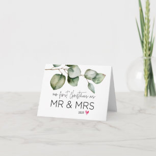 Tarjeta Primera Navidad como el Sr. y la Sra. Esposa Espos