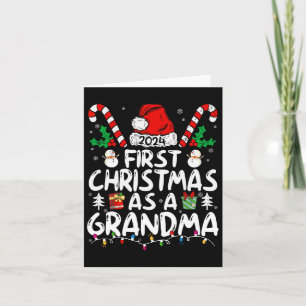 Tarjeta Primera Navidad como familia de las abuelas coinci