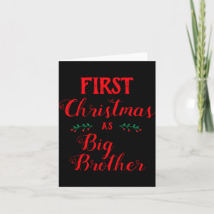 Tarjeta Primera Navidad como Hermano Mayor Familia Combina
