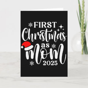 Tarjeta Primera Navidad como Mamá 2025 Copo de Nieve Navid