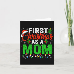 Tarjeta Primera Navidad como Mamá Luces de Navidad Nuevo P