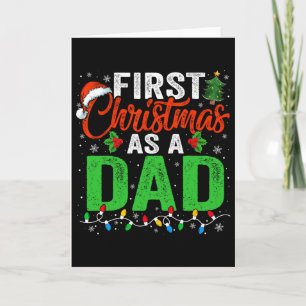 Tarjeta Primera Navidad como Papá Luces de Navidad Nuevo P