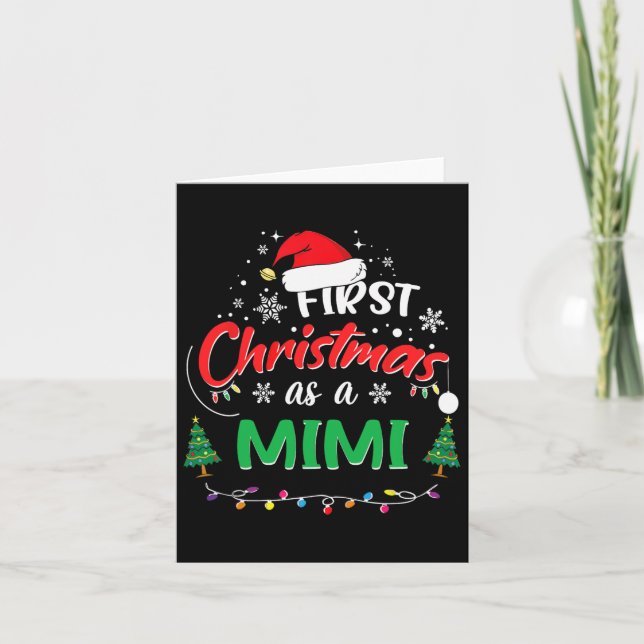 Tarjeta Primera Navidad Como Un Primer Navidad Mimi Que Co (Anverso)