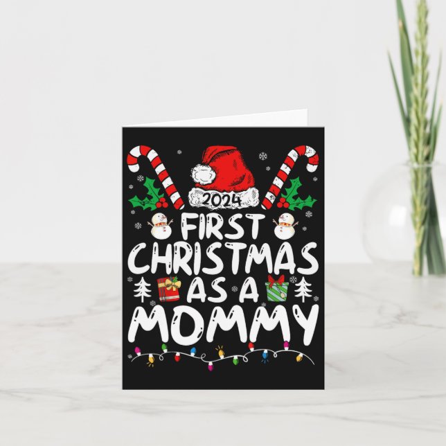 Tarjeta Primera Navidad como una madre a la par (Anverso)