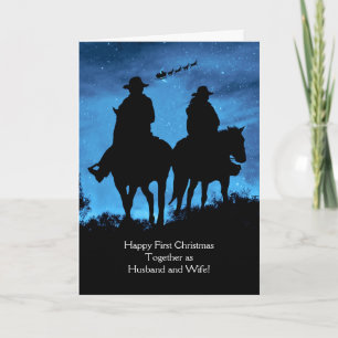 Tarjeta Primera Navidad juntos como marido y mujer