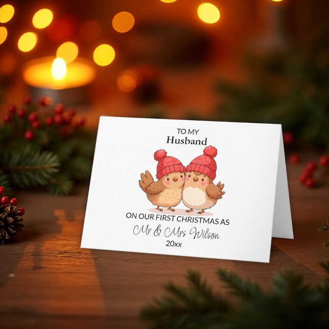 Tarjeta Primera Navidad personalizada casada (Subido por el creador)
