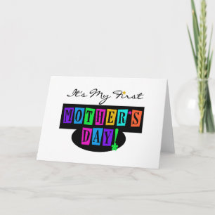 Tarjeta Primeras camisetas y regalo del día de madre de