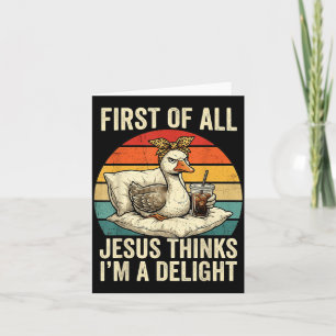 Tarjeta Primero De Jesús Piensa Que Un Delight Es Divertid