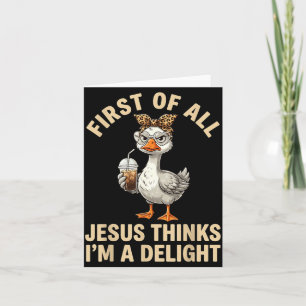 Tarjeta Primero De Jesús Piensa Que Un Delight Es Divertid