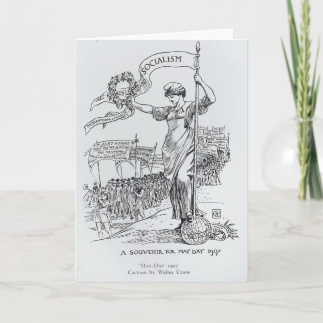 Tarjeta Primero de mayo, 1907 (Anverso)