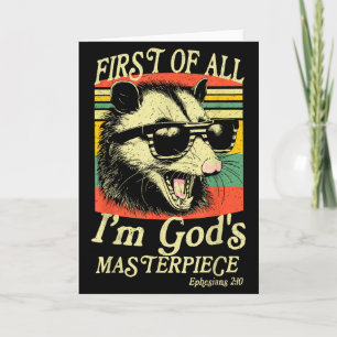 Tarjeta Primero De Todo Soy El Mapache Maestro De Dios Ver