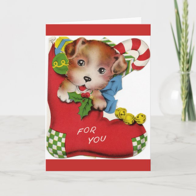 Tarjeta Primeros cachorros de Navidad (Anverso)