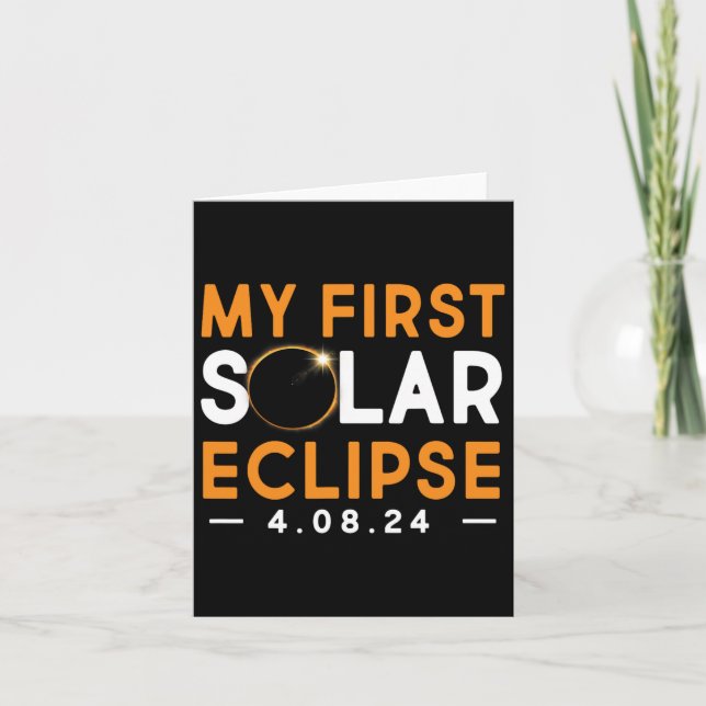 Tarjeta Primeros Chicas De Camisetas De Eclipse Solar 2024 (Anverso)