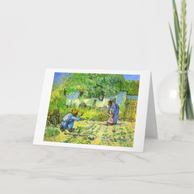 Tarjeta Primeros pasos, 1890 Vincent van Gogh. (Anverso)