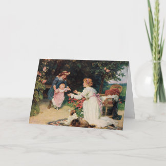 Tarjeta Primeros pasos, 1910, por Fred Morgan (1847-1927)