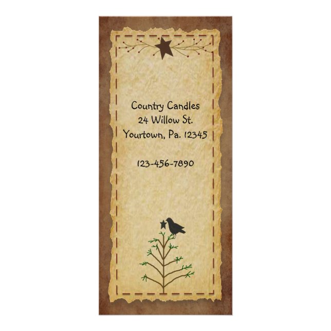 Tarjeta Primitiva para rack de árbol de pino (Frente)