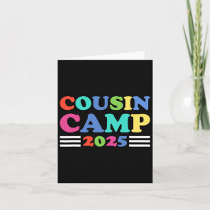 Tarjeta Primo Camp 2025 Divertido familia de camping de ve