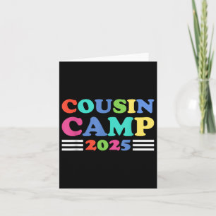 Tarjeta Primo Camp 2025 Divertido familia de camping de ve