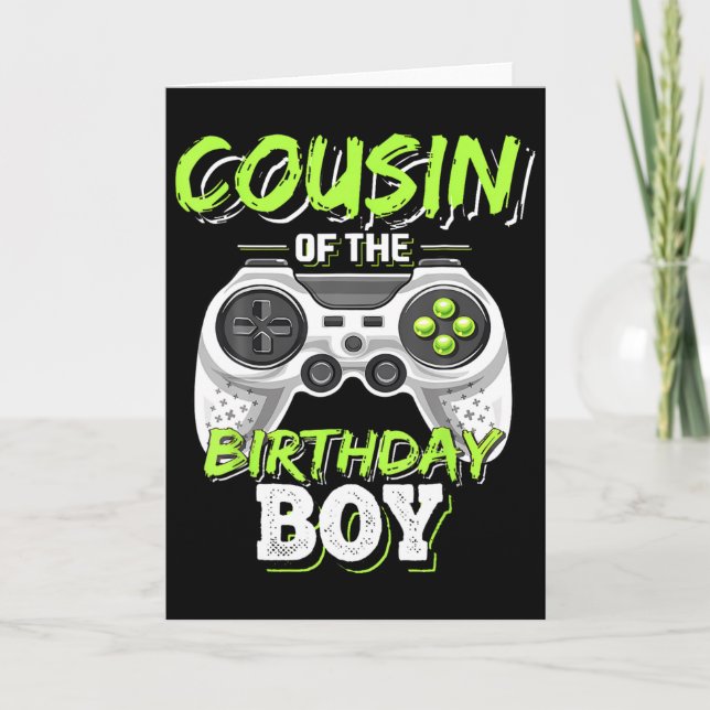 Tarjeta Primo De La Bir De Videojuegos De Cumpleaños (Anverso)