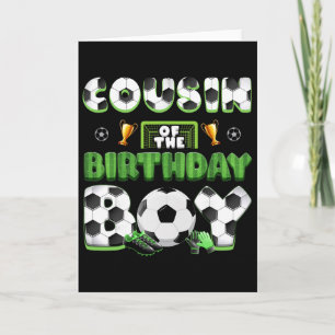 Tarjeta Primo Del Grupo Familiar De Fútbol Del Cumpleañero