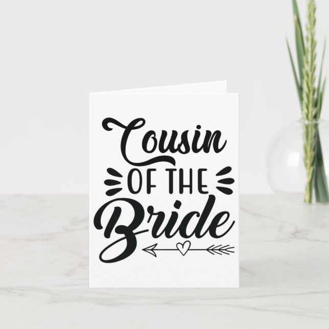 Tarjeta Primo Del Partido De La Boda De Novia (Anverso)